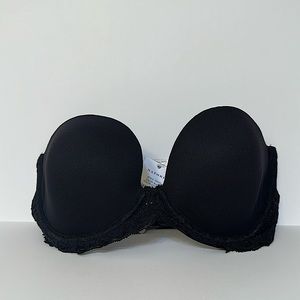 Natori Lace Strapless Bra, Black Size 32D
